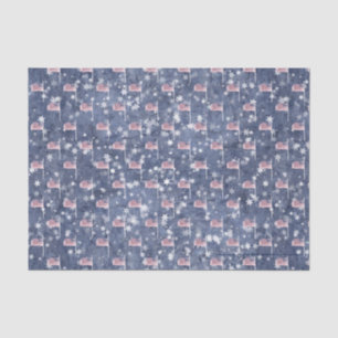 American Flag Aglow, papel tecidular em forma de e