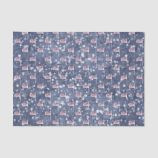 American Flag Aglow, papel tecidular em forma de e