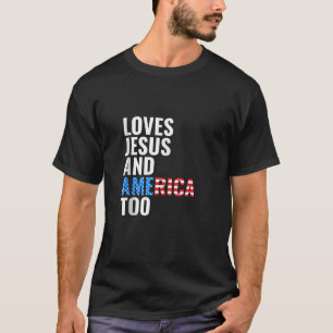 American Flag ama Jesus and America Too Tank Top