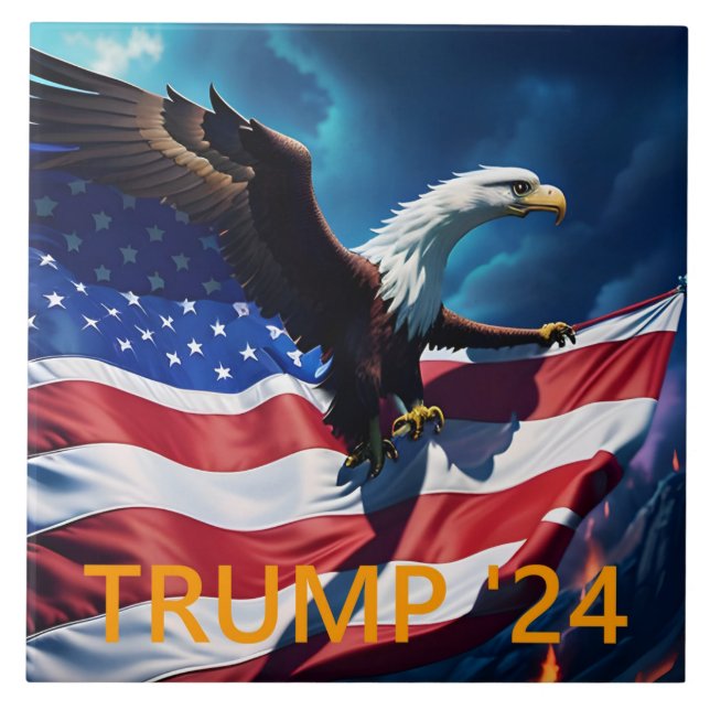 American Flag American American Eagle TRUMP 2024 (Frente)