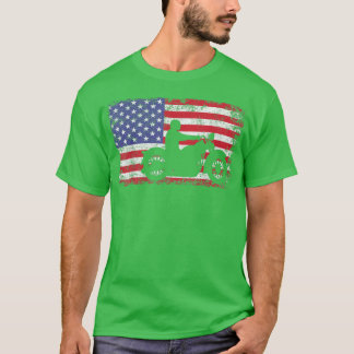 American Flag Biker - Camisa de Motocicleta T