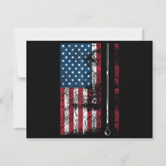 American Flag Billiard Stick Cute Mesa Game Engraç (Frente)