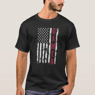 American Flag Gamer Camisetas Videos games Boys Me