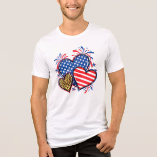 American Flag Heart Leopard Sublimation-64210