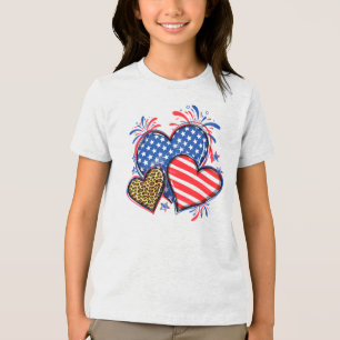 American Flag Heart Leopard Sublimation-64210