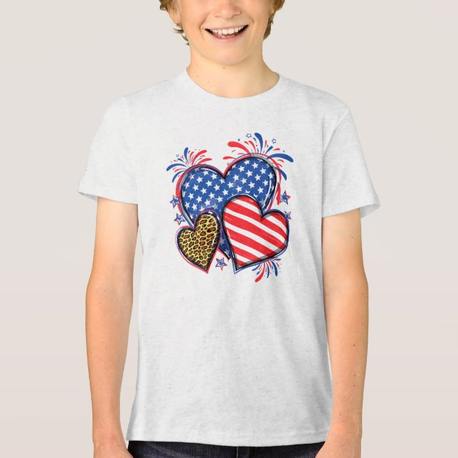 American Flag Heart Leopard Sublimation-64210 (Frente)