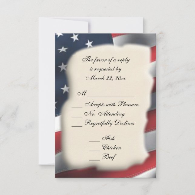American Flag RSVP (Frente)