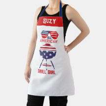 American Girl Griller Apron - CHURRASCO Patriótico