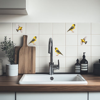 American Goldfinch em voo