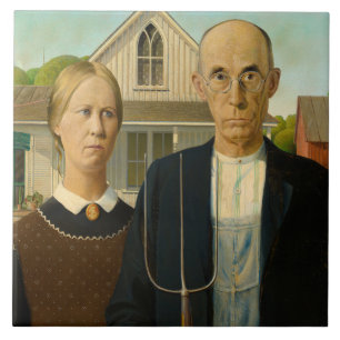 American Gothic, 1930 por Grant Wood