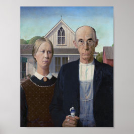 American Gothic - toothpaste tube squeezing Poster