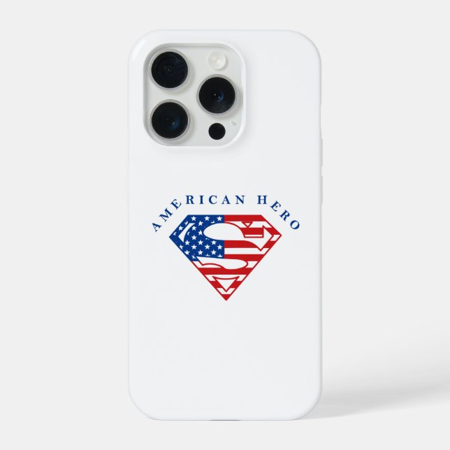 American hero for Super Man iPhone 15 Pro Case (Verso)