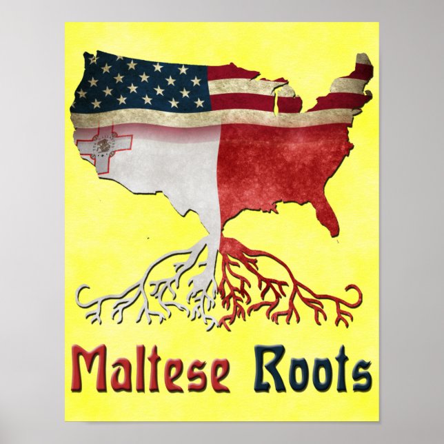 American maltês Roots Poster Impressão (Frente)