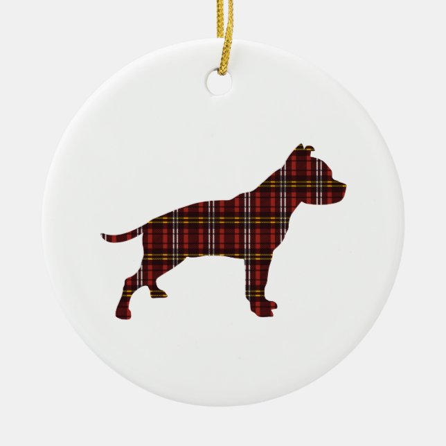 American Staffordshire Terrier Enfeites de natal (Frente)