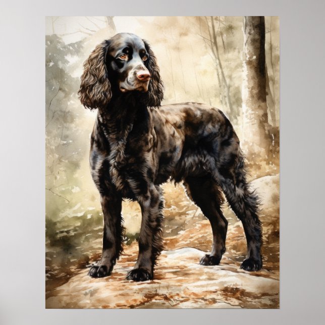 American Water Spaniel Dog Art Impressão (Frente)