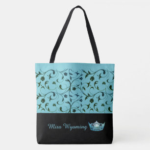 Americana Aqua Crown Tote Bag Green Rolls