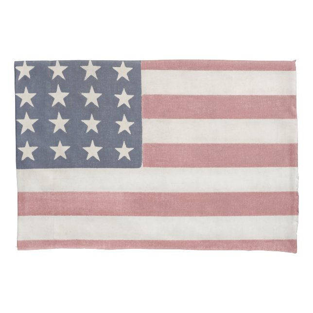 Americana Vermelho Branco e Blue Vintage Flag (Frente)