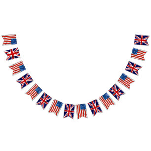 Americano Anglo das bandeiras americanas e