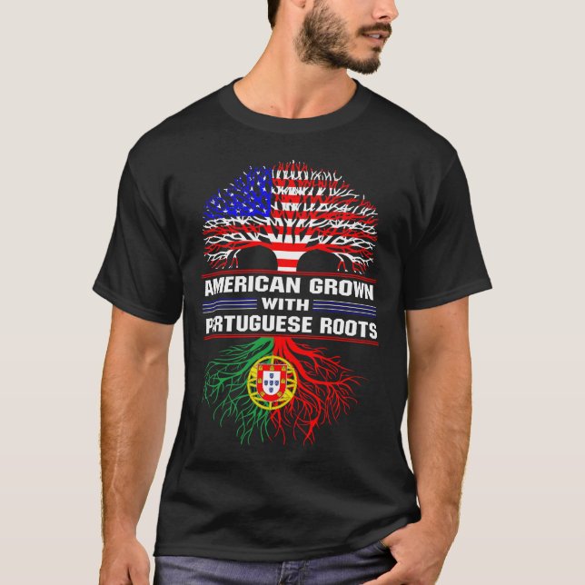 Americano crescido com camiseta portuguesa (Frente)