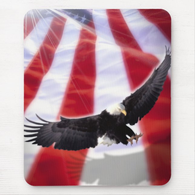 Americano Eagle & bandeira Mousepad (Frente)