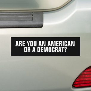 AMERICANO OU DEMOCRATA? Adesivo de Para-choque Pat