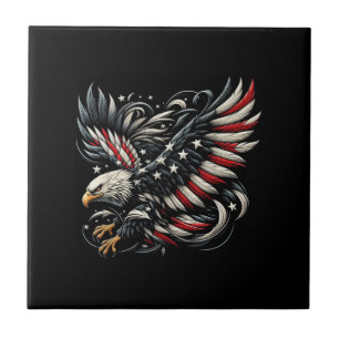 Americano Patriótico Com Águia E Bandeira American