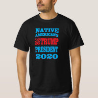 Americanos nativos para camiseta do presidente da