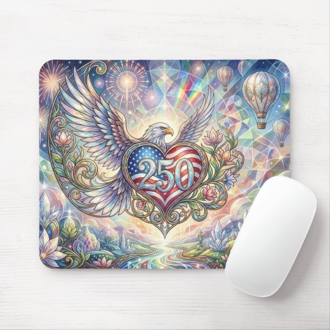Americas 250º Mouse Pad de Celebração (Com mouse)