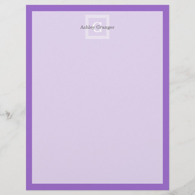 Ametist, Chave Grega Branca nº 1 Monograma enquadr (Frente)