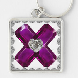 Ametist Diamond Art, Chaveiro roxo