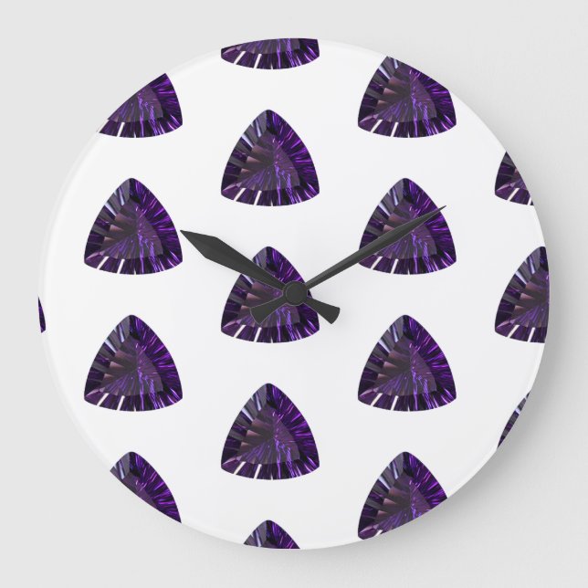 Ametist, Fevereiro Birthstone Roxo Grande Relógio (Frente)