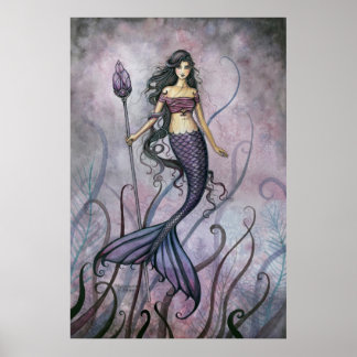 Ametist Sea Mermaid Poster Impressão por Molly