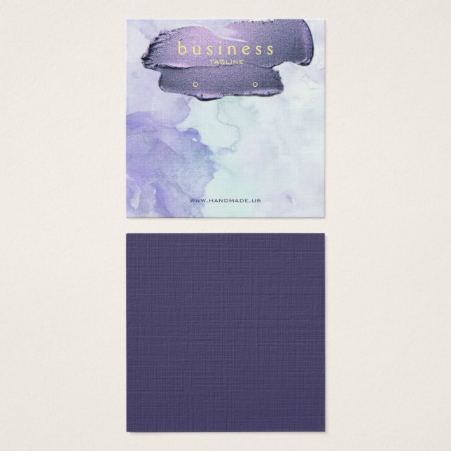 Ametist Watercolor e Earração Dourada (Frente & Verso)