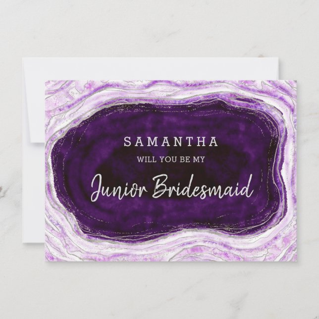 Ametyst Geode Seja Minha Proposta De Bridesmaid Jú (Frente)