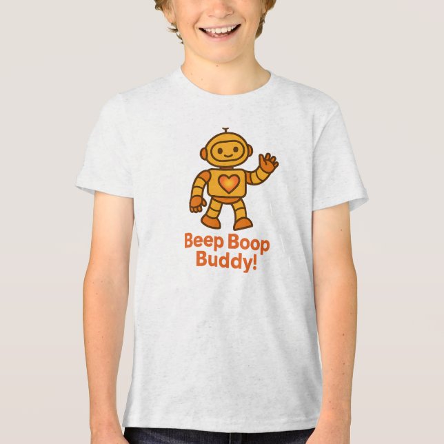 Amigo Beep Boop Design de Robô Fofo (Frente)