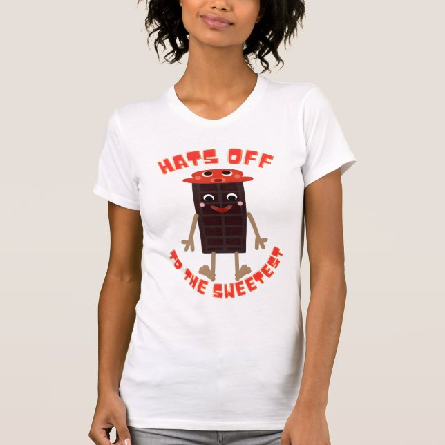 Amigo de Barra de Chocolate Doce: Camiseta de Choc (Frente)