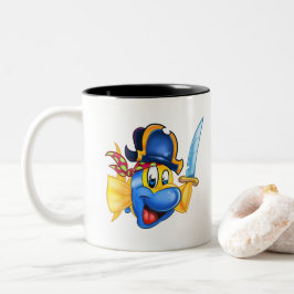 AmigoPeixe caneca de café com peixe-pirata de dese