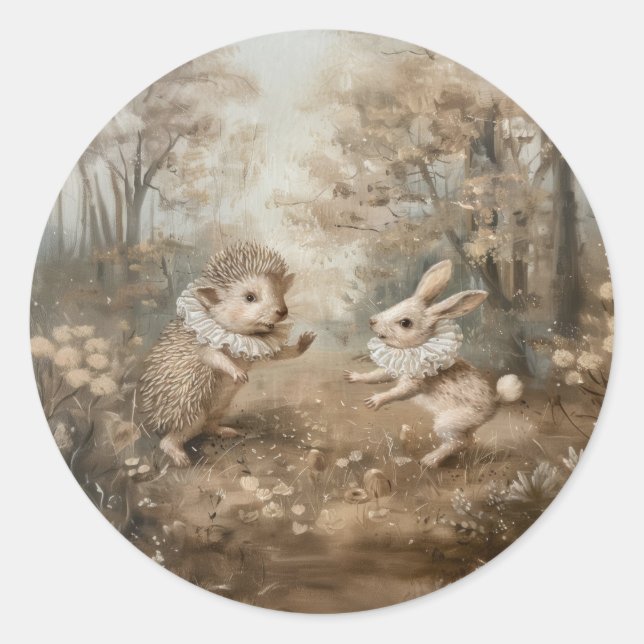 Amigos - Adesivos redondos para artigos de papelar (Frente)