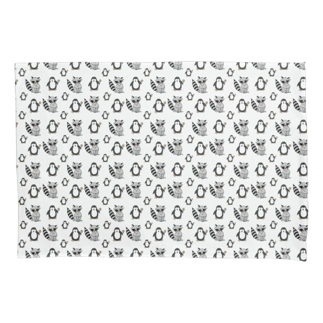 Amigos Animais Pinguim Guaxinim Fofos (Frente)