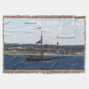 Amigos, boa vontade e grande cobertor de tecido el