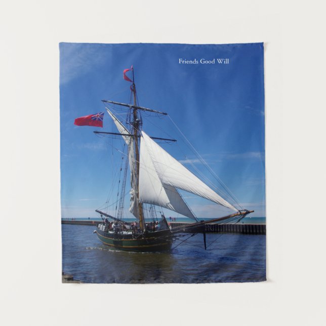 Amigos, boa vontade tapeçaria (Frente)