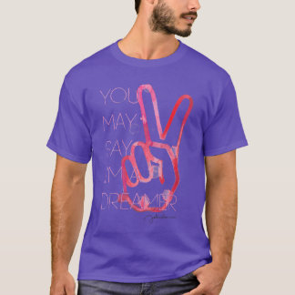 Amigos camiseta decote V John Lennon Dreamer retro