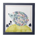 Amigos da Clementina | Folheto de Arte<br><div class="desc">Este impressão de aquarela apresenta um ouriço folgado entre cogumelos | Por Grace Popp</div>