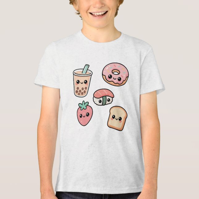 Amigos da Comida Kawaii, bonitos - Chá de bolha, R (Frente)