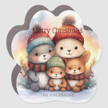 Amigos da Floresta de Madeira Fofa Natal Patinha 