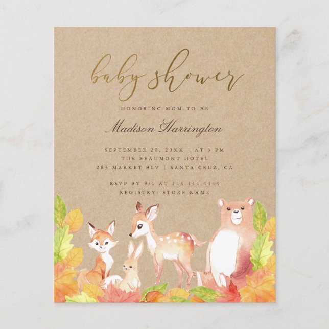 Amigos Da Floresta Do Chá de fraldas Florestal (Frente)