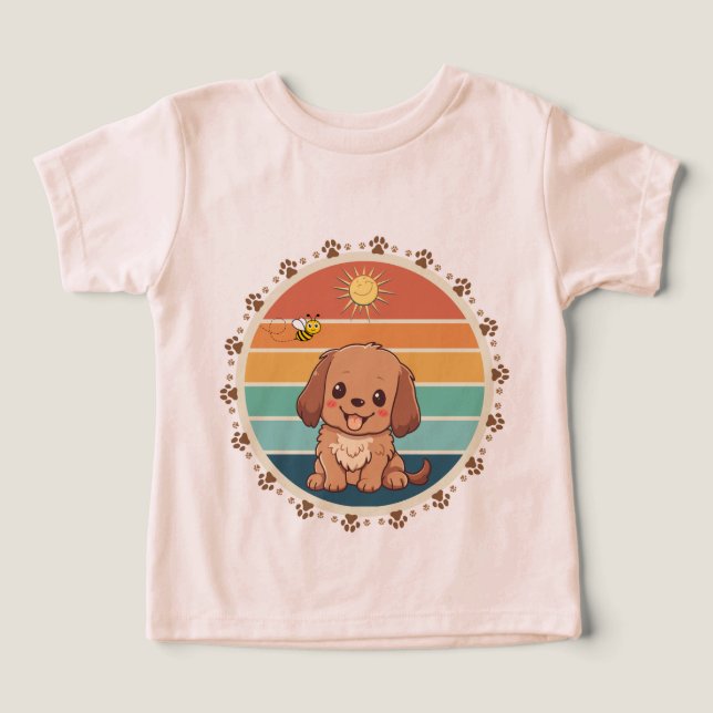 Amigos de Furto: Tee de Cachorro Bonito para Peque (Design frontal)