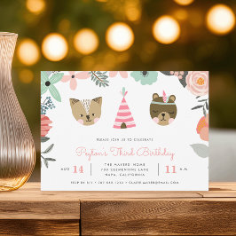 Amigos do Woodland | Convite de festas aniversário