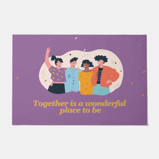 Amigos e familiares Boas-vindas porteiras/ tapetes (Frente)