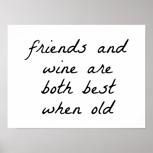 Amigos E Poster De Vinho (Frente)
